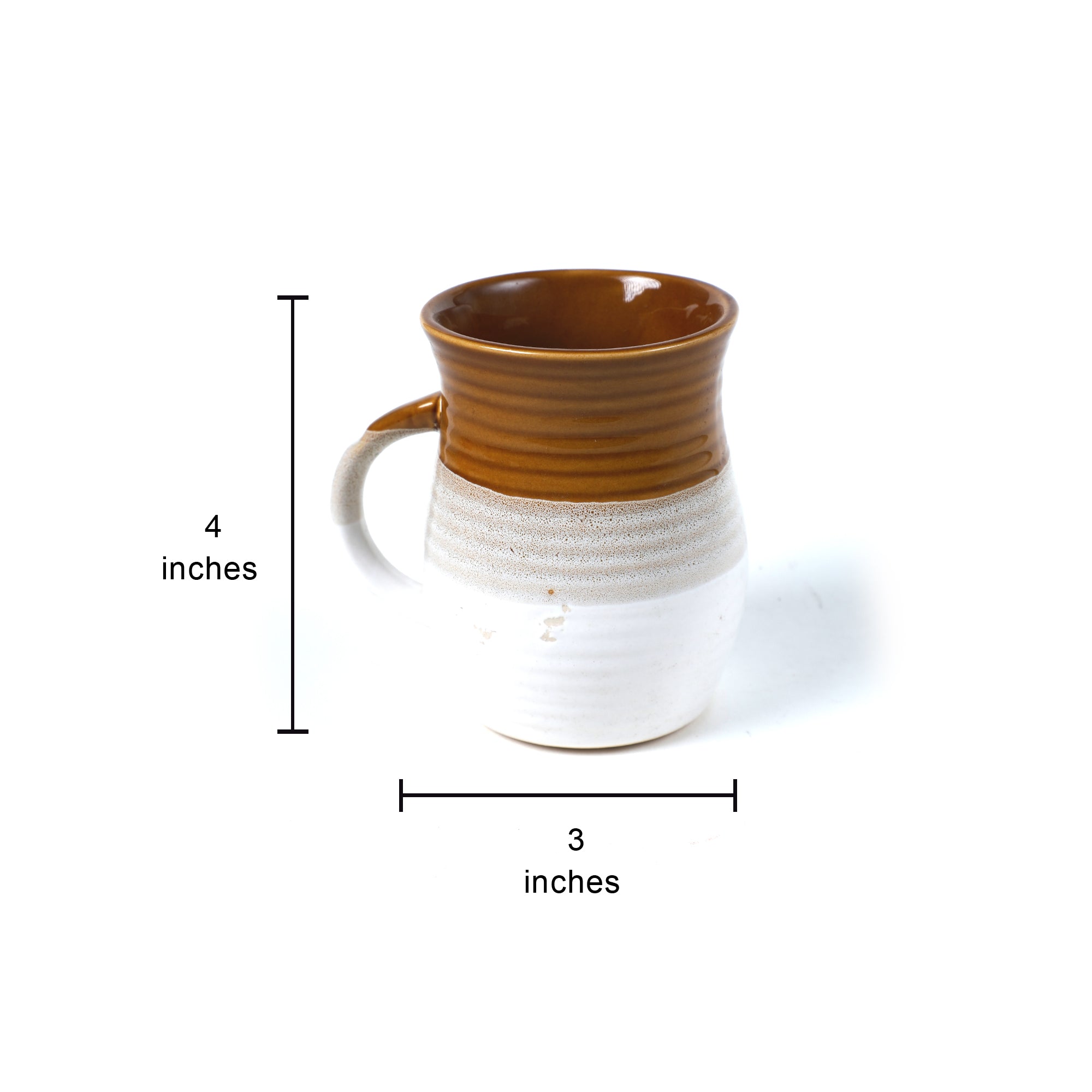Dual Color Glazed Ceramic Cup